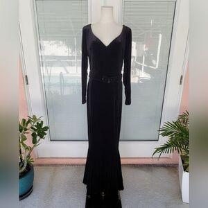 La Femme En Noir Marilyn Dress In Black Velvet Retro Vintage